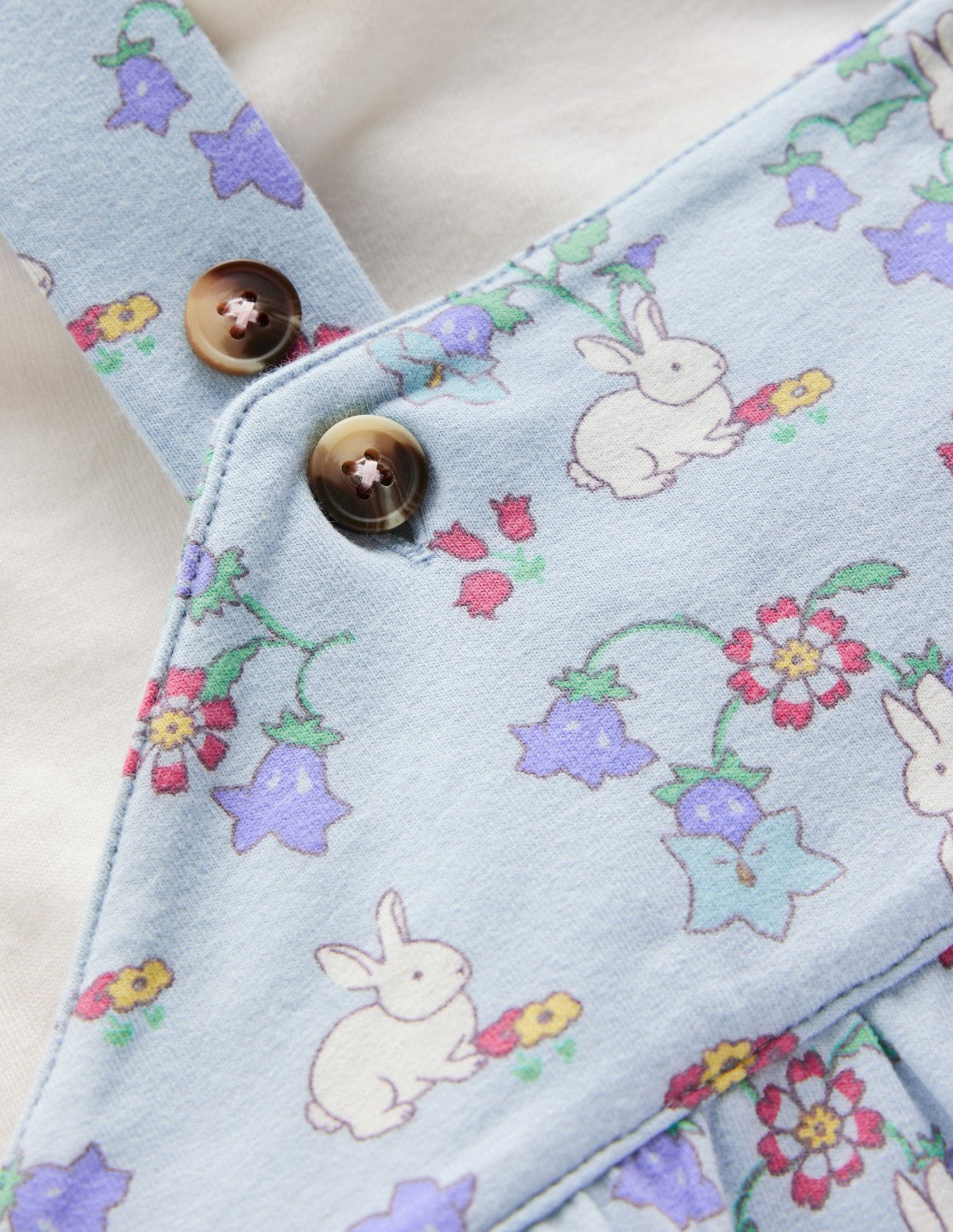 Jersey Dungaree Set-Misty Blue Bunny Floral / Boden us