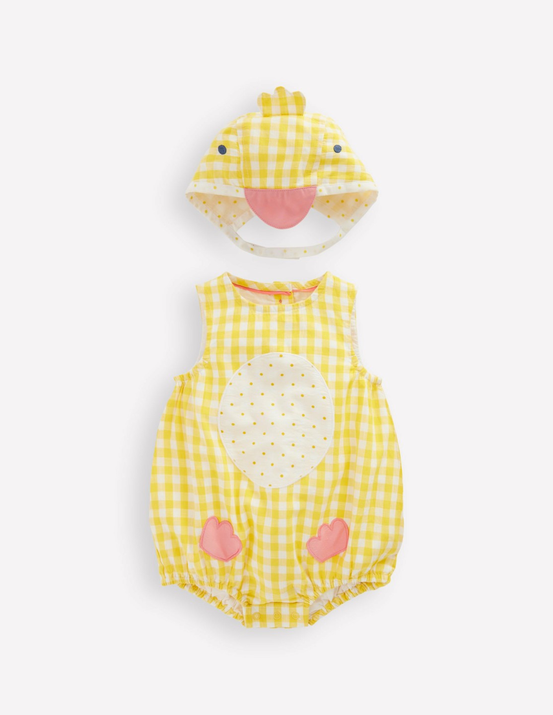 Novelty Easter Set-Pineapple Yellow Gingham Chick / Boden Online