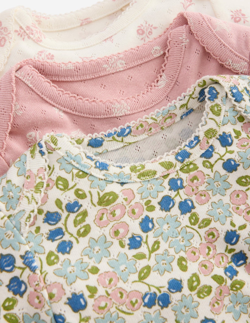 3-pack Pointelle Bodies-Multi Ditsy Floral / Boden