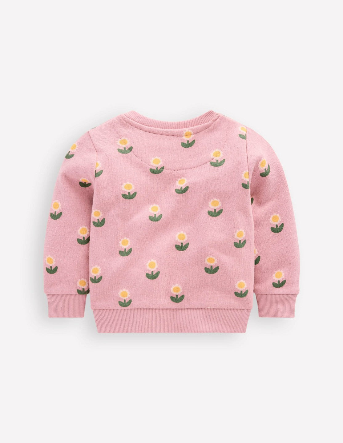 Printed Sweatshirt-Vintage Pink Daisy Stamp / Boden Sale