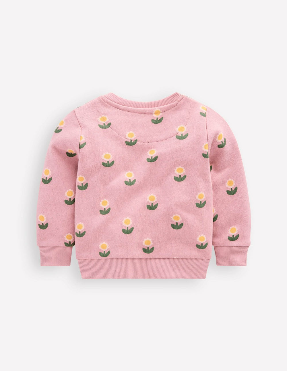 Printed Sweatshirt-Vintage Pink Daisy Stamp / Boden Sale