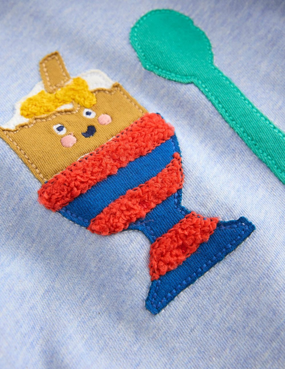 Long Sleeve Appliqué T-Shirt-Light Blue Dippy Egg / Boden Online