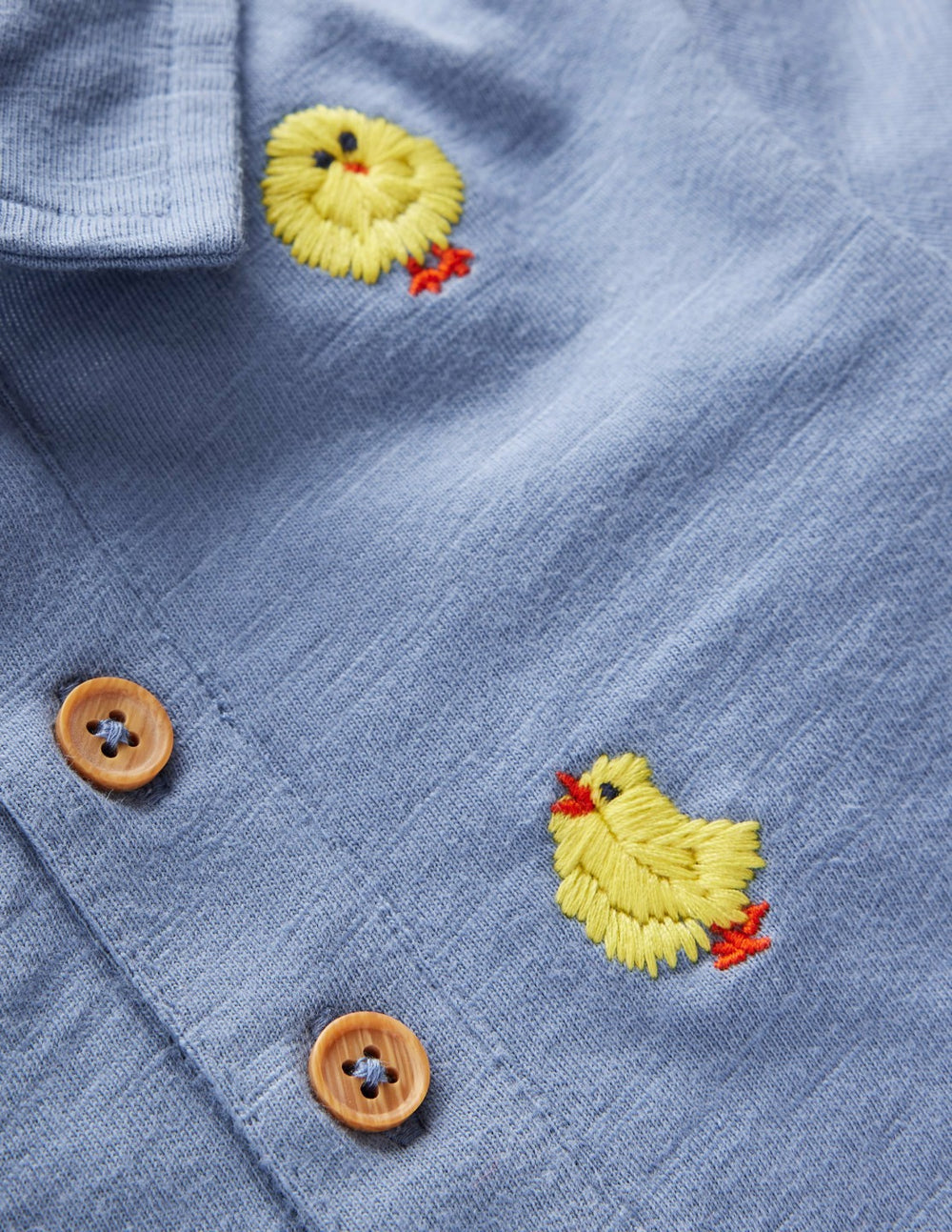 Embroidered Polo-Light Blue Fluffy Chicks / Boden Outlet