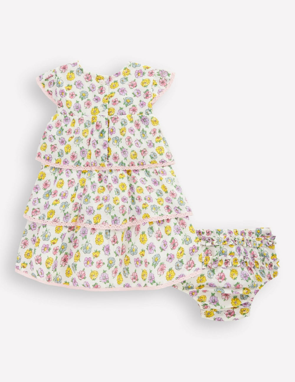 Tiered Woven Dress-Soft Ivory Rose / Boden