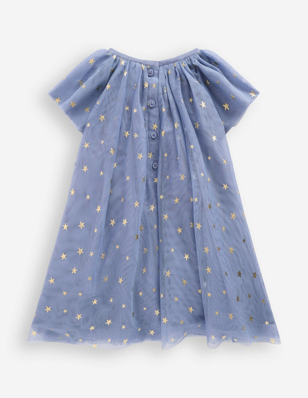 Layered Tulle Dress-Blue Gold Foil Star / Boden Sale