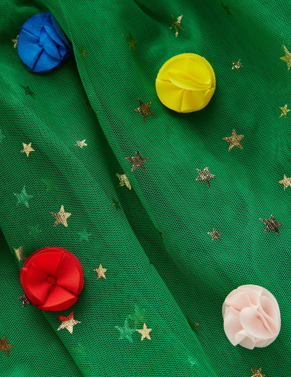 Layered Tulle Dress-Green Christmas Tree / Boden Outlet
