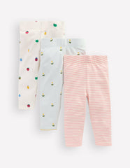 3-pack Cotton Leggings-Multi Daisy / Boden Discount