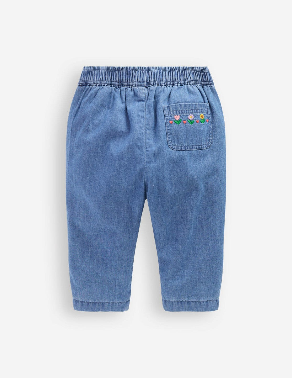 Embroidered Chambray Trouser-Embroidered Denim / Boden On sale