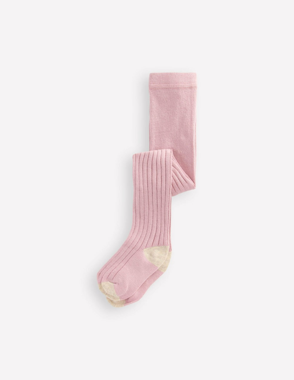 Baby Ribbed Tights-Vintage Pink / Boden
