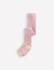 Baby Ribbed Tights-Vintage Pink / Boden