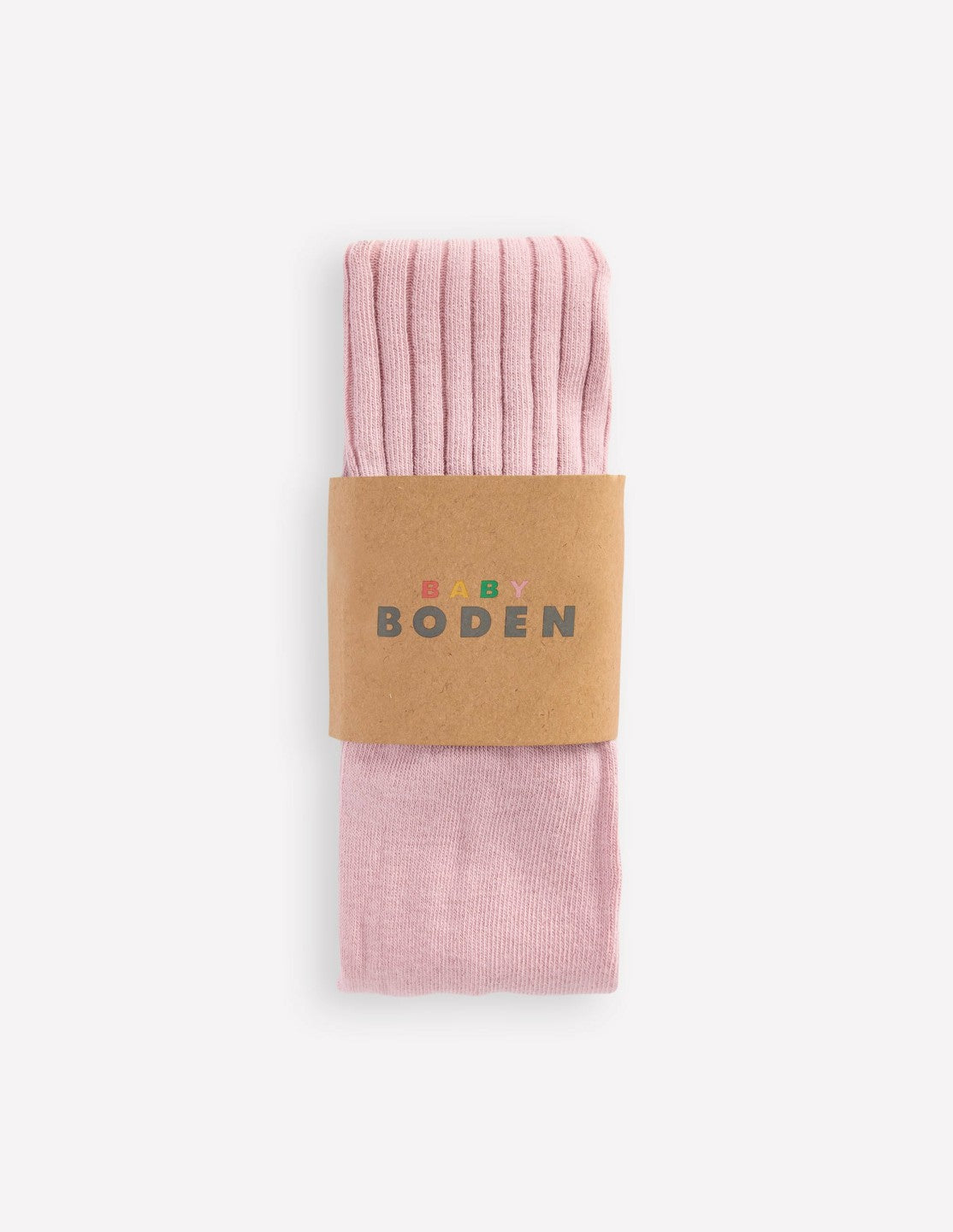 Baby Ribbed Tights-Vintage Pink / Boden