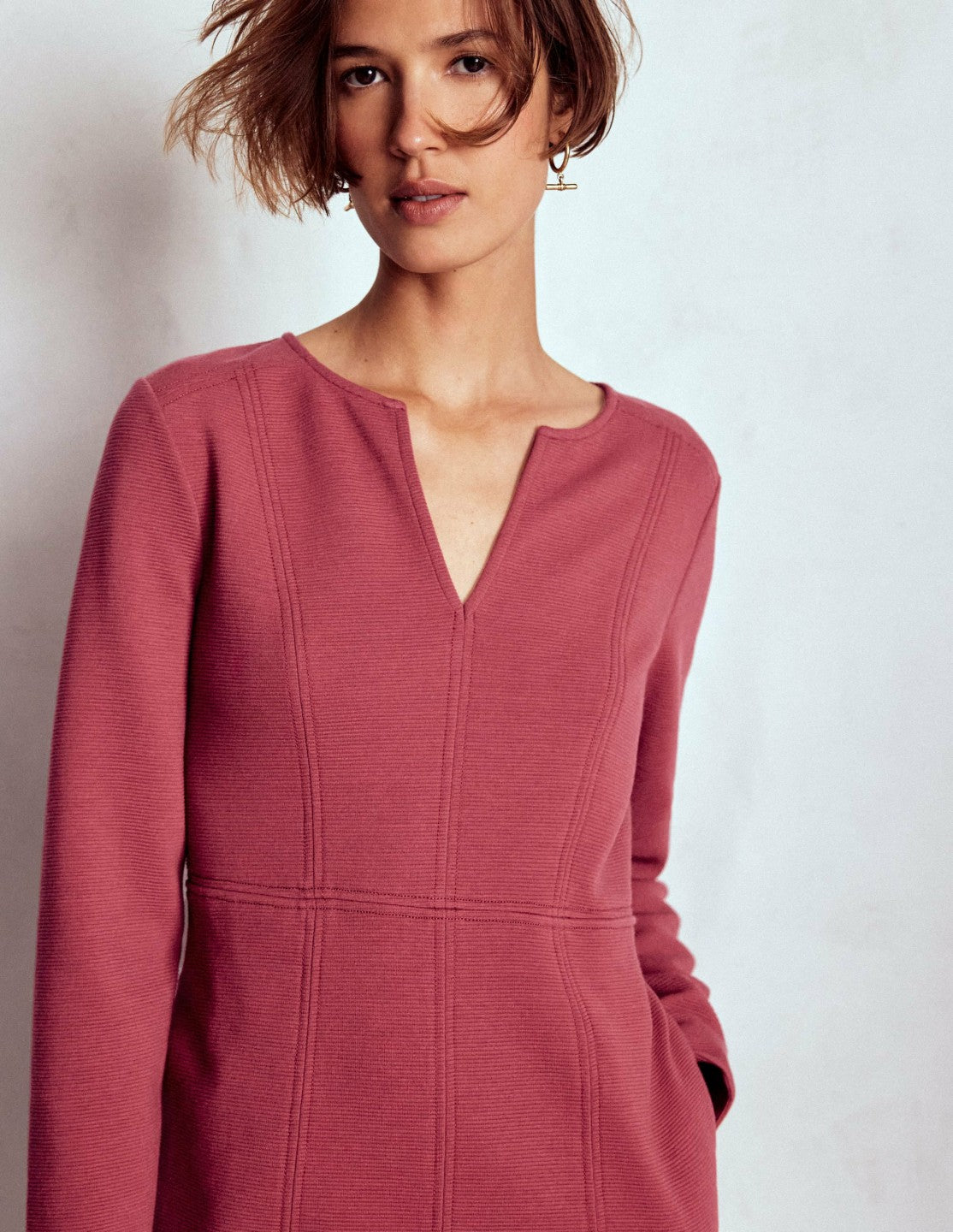 Colette Ottoman Shift Dress-Ruby Red / Boden Sale