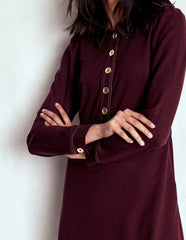 Nicolette Long Sleeve Dress-Dark Cherry / Boden Outlet
