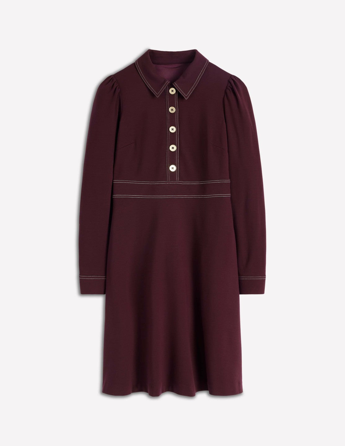 Nicolette Long Sleeve Dress-Dark Cherry / Boden Outlet