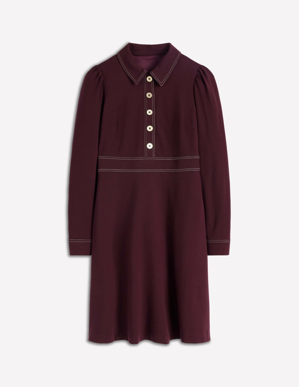 Nicolette Long Sleeve Dress-Dark Cherry / Boden Outlet