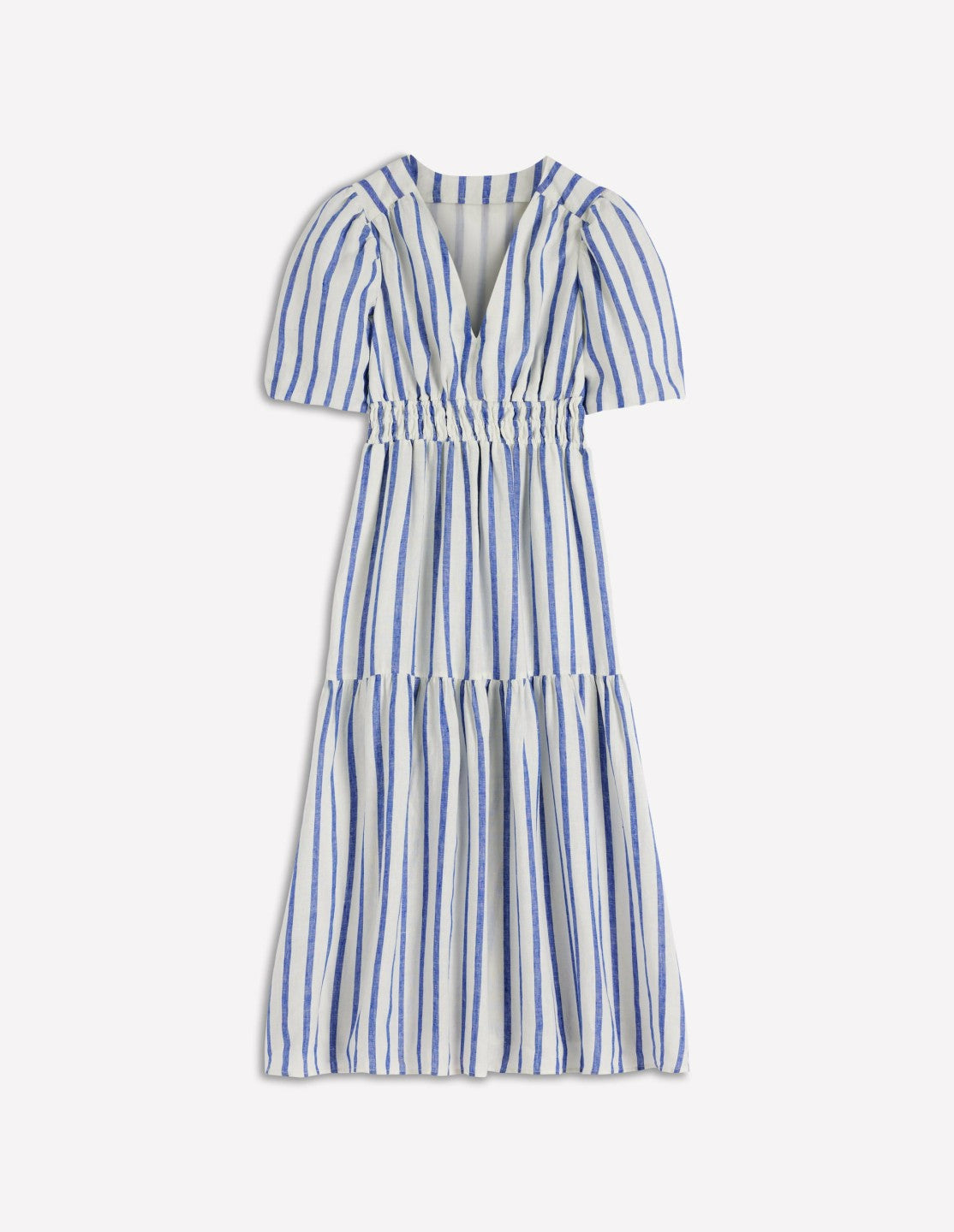 Irene Linen Midi Dress-Blue Stripe / Boden Discount