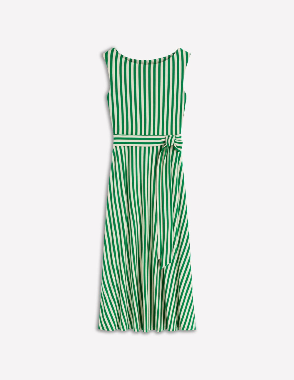 Tamsin Jersey Midi Dress-Fresh Green and Ivory Stripe / Boden Online