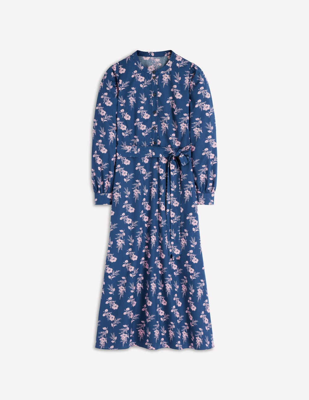 Ava Cotton Midi Dress-Denim Blue, Blossomy Sprig / Boden Outlet