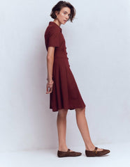 Bridget Ponte Short Dress-Deep Wisteria / Boden Discount
