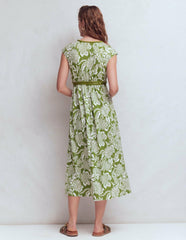 Heidi Ruched Rope Jersey Dress-Olive, Elegant Blossom / Boden On sale