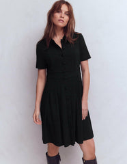 Bridget Ponte Short Dress-Black / Boden Sale