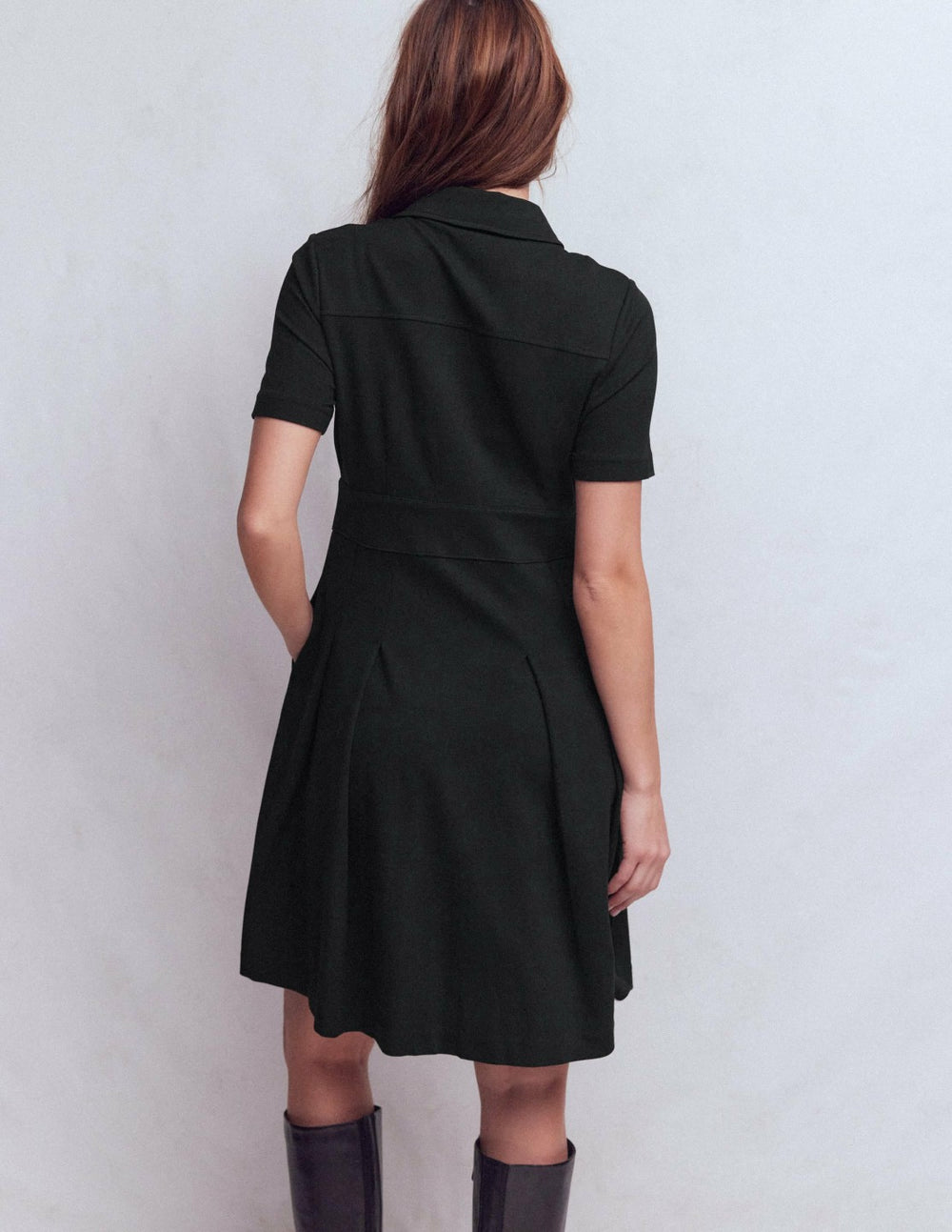 Bridget Ponte Short Dress-Black / Boden Sale
