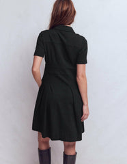 Bridget Ponte Short Dress-Black / Boden Sale