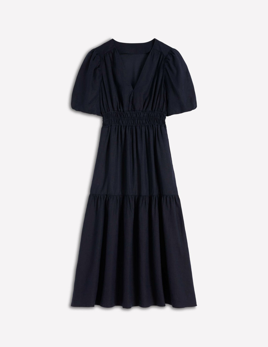 Irene Linen Midi Dress-Navy / Boden Discount