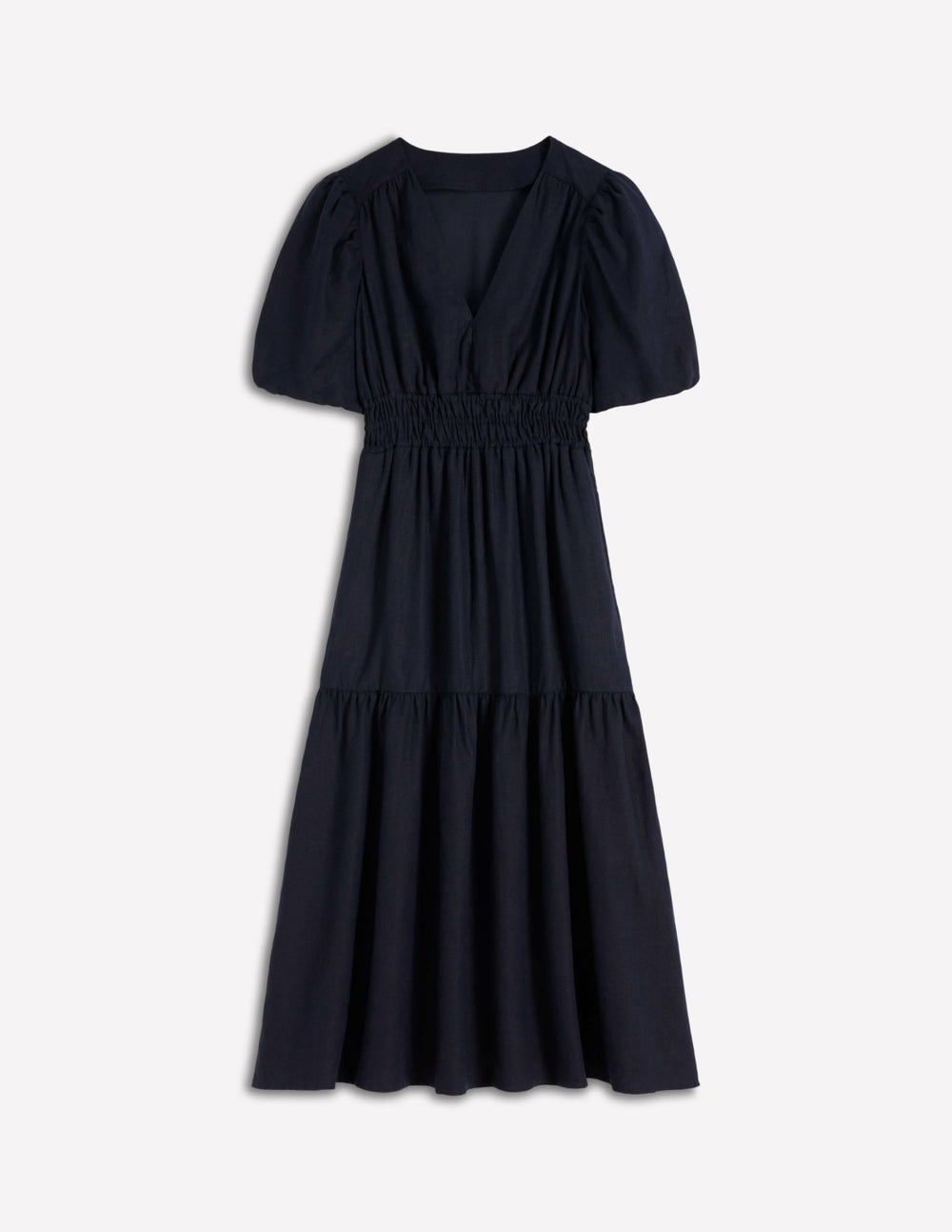 Irene Linen Midi Dress-Navy / Boden Discount