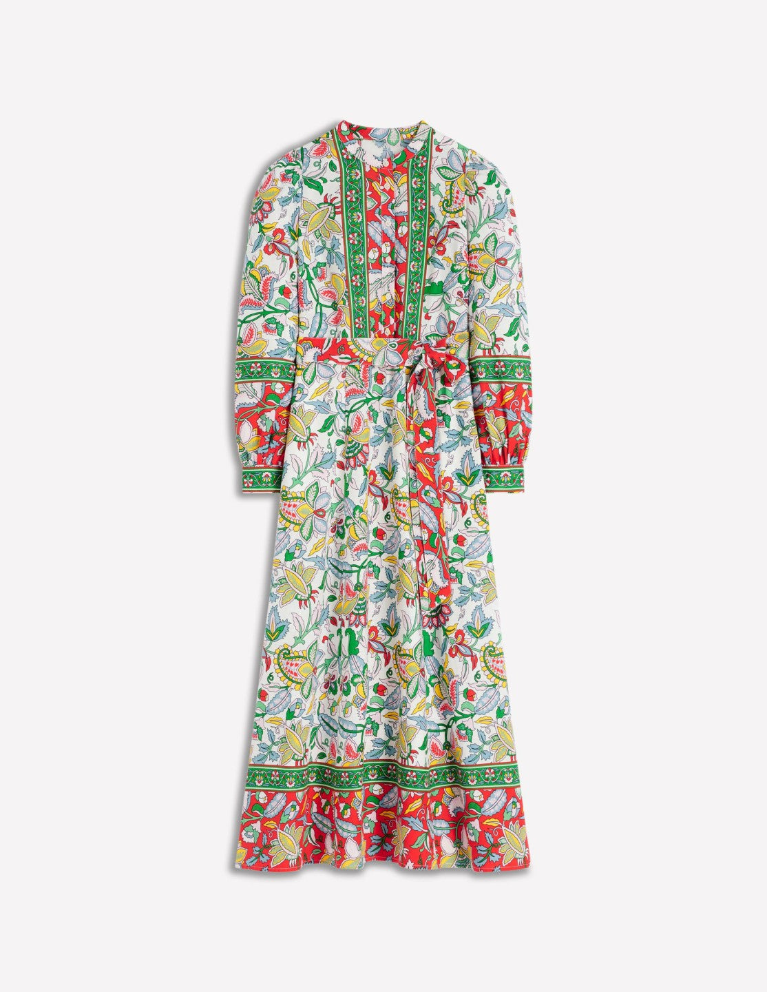 Ava Linen Blend Midi Dress-Multi, Botanical Trail / Boden On sale