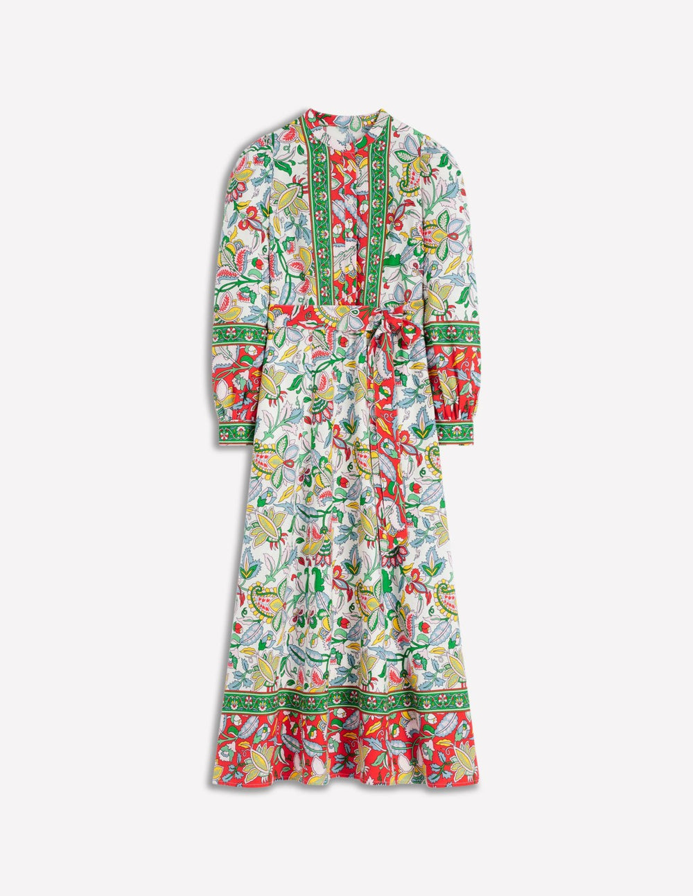 Ava Linen Blend Midi Dress-Multi, Botanical Trail / Boden On sale