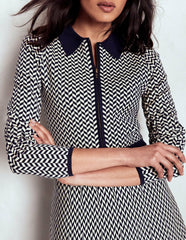 Fiona Chevron Knitted Dress-Chevron / Boden us