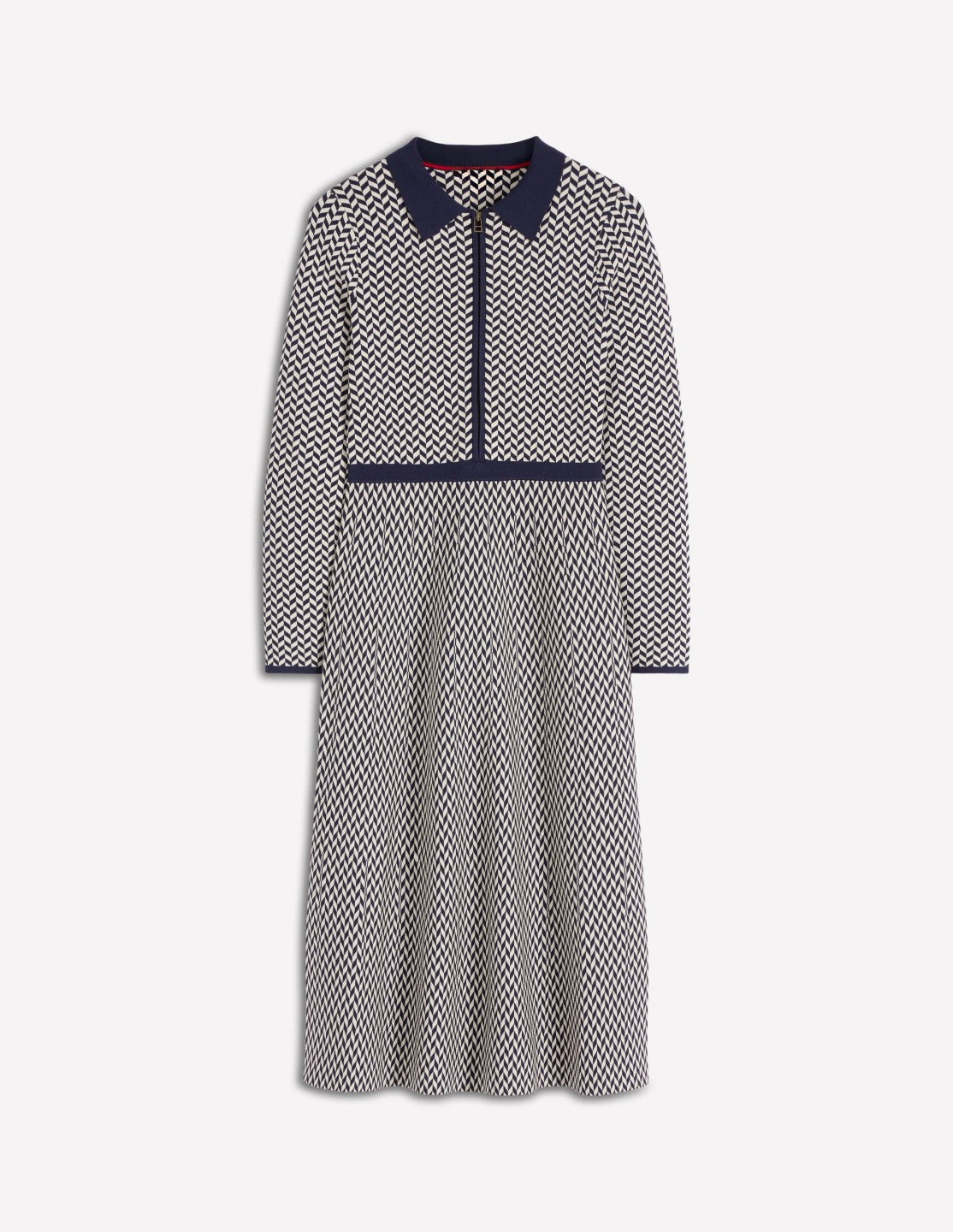 Fiona Chevron Knitted Dress-Chevron / Boden us