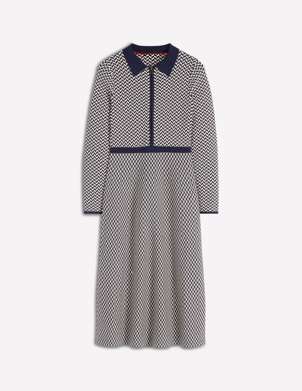 Fiona Chevron Knitted Dress-Chevron / Boden us