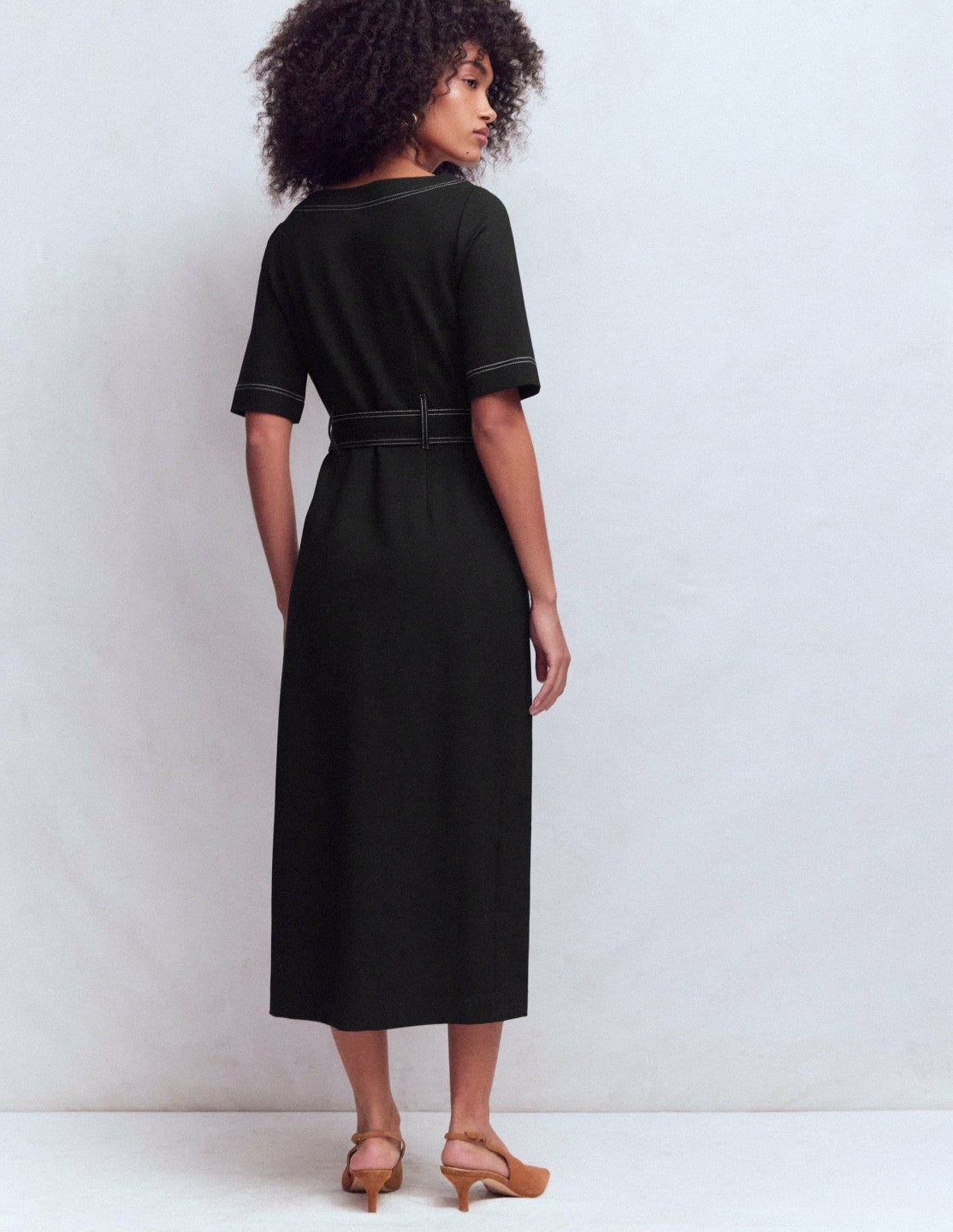 Bria Ponte Midi Dress-Black / Boden Sale