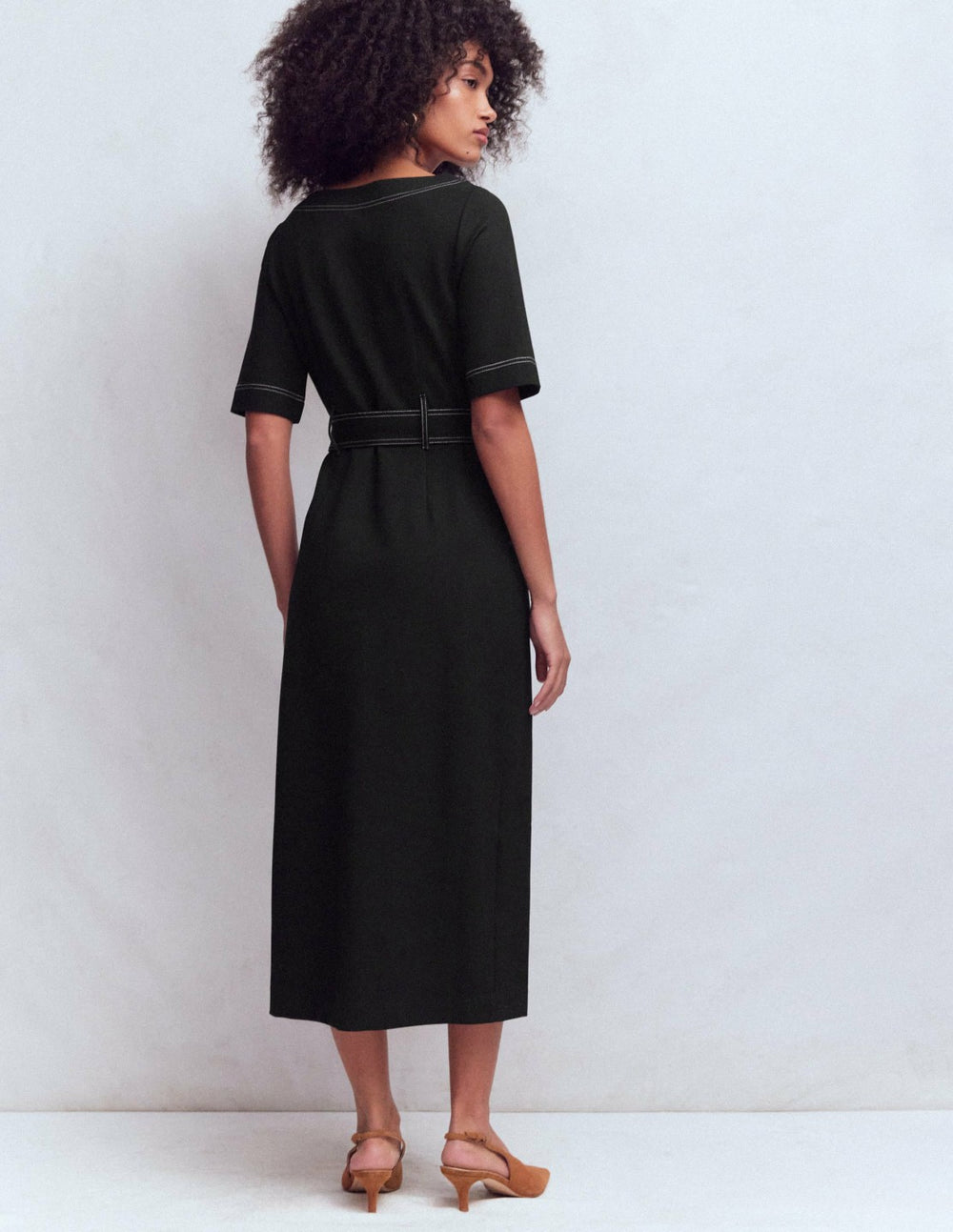Bria Ponte Midi Dress-Black / Boden Sale