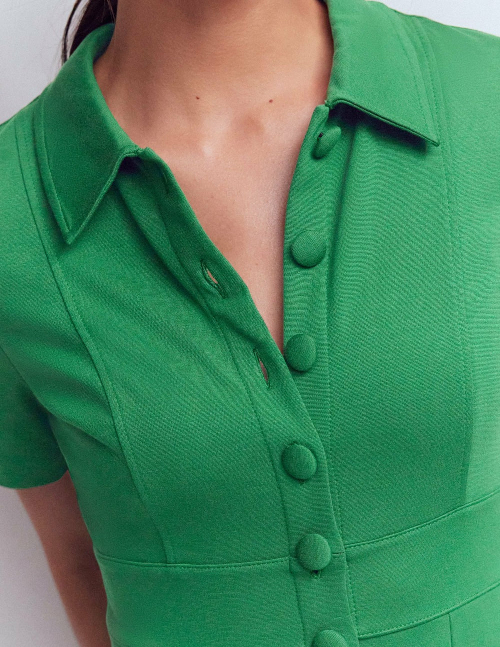 Bridget Ponte Short Dress-Fresh Green / Boden Outlet