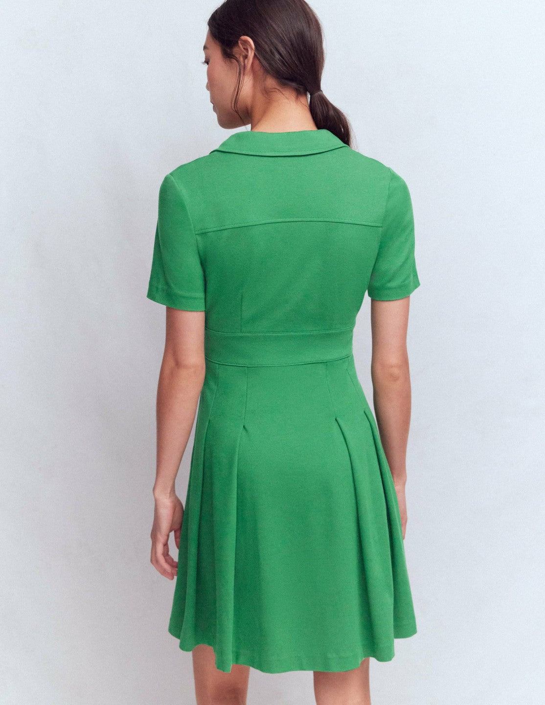 Bridget Ponte Short Dress-Fresh Green / Boden Outlet