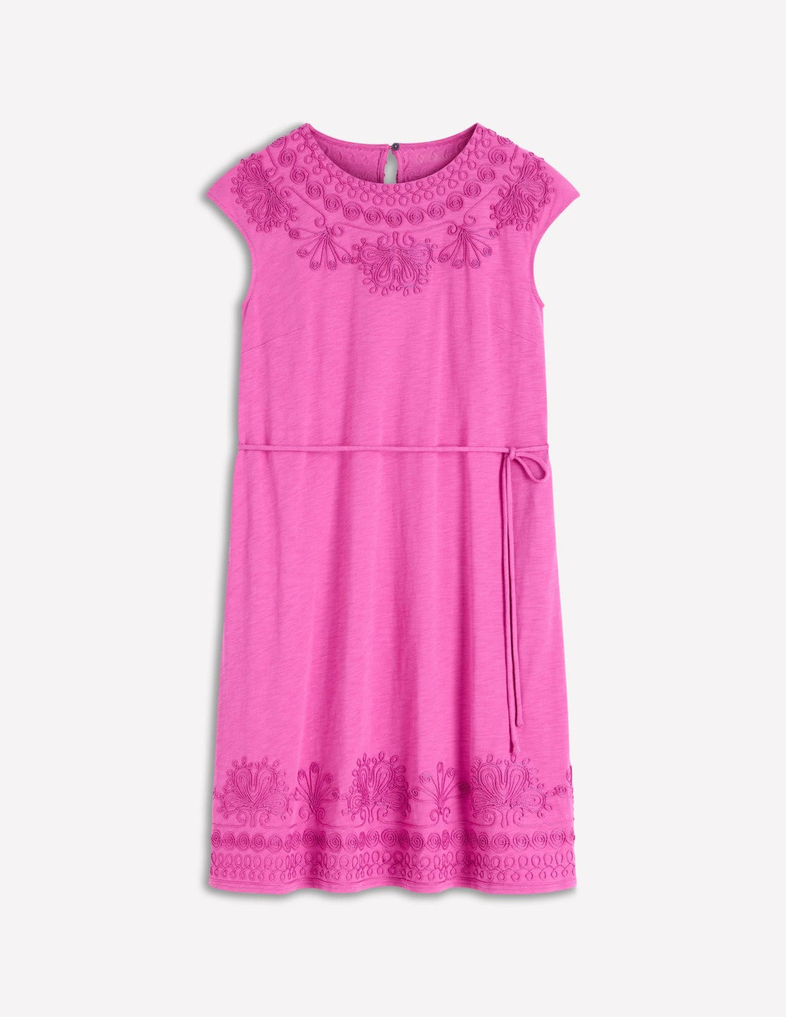 Embroidered Jersey Short Dress-Passion Flower / Boden us