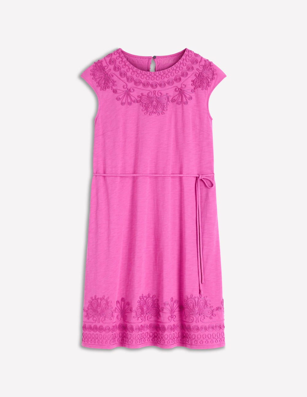Embroidered Jersey Short Dress-Passion Flower / Boden us