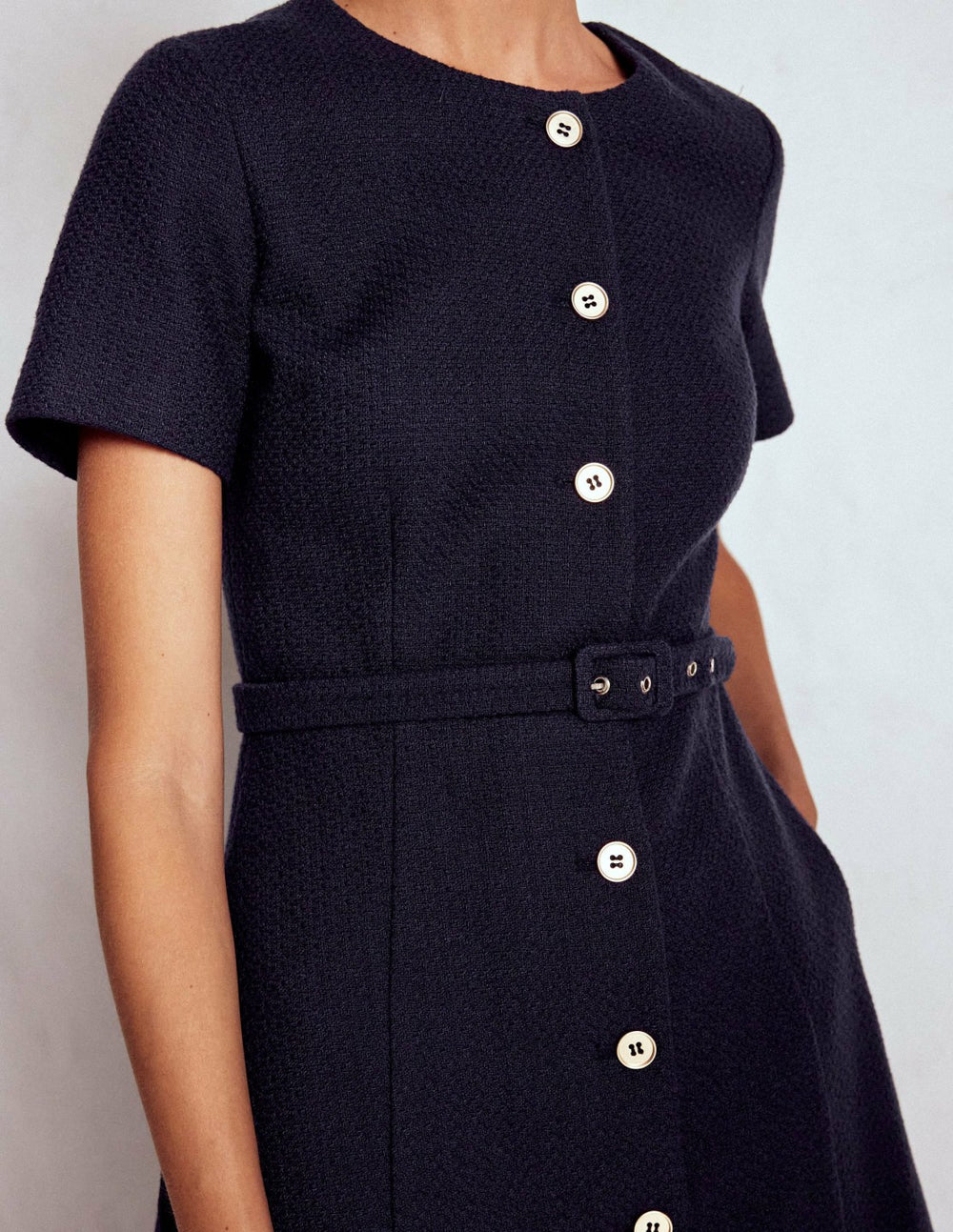 Charlotte Cotton Midi Dress-Navy / Boden Online