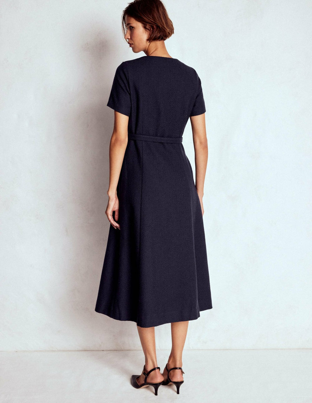 Charlotte Cotton Midi Dress-Navy / Boden Online