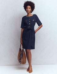Bria Ponte Shift Dress-Navy / Boden Outlet