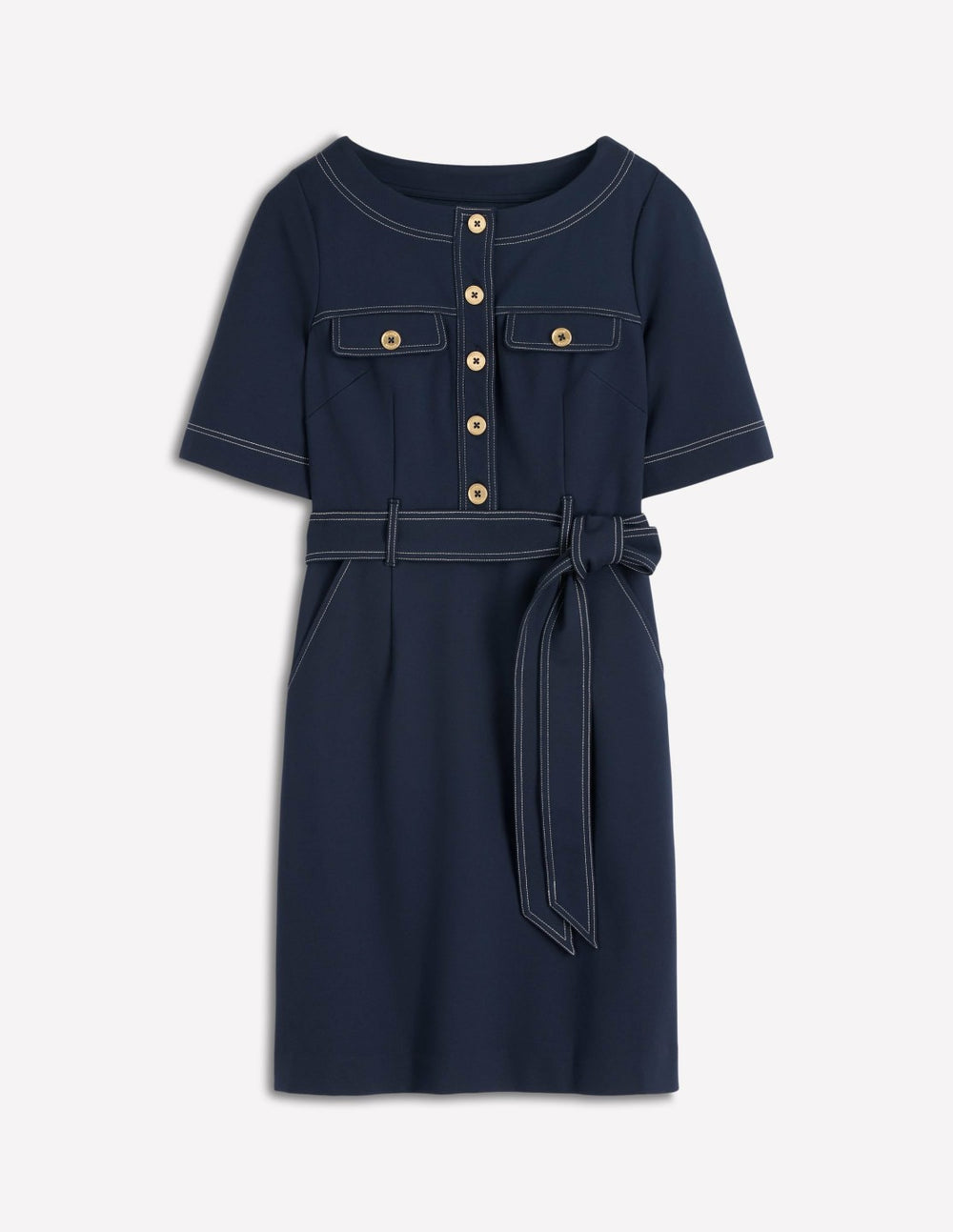 Bria Ponte Shift Dress-Navy / Boden Outlet