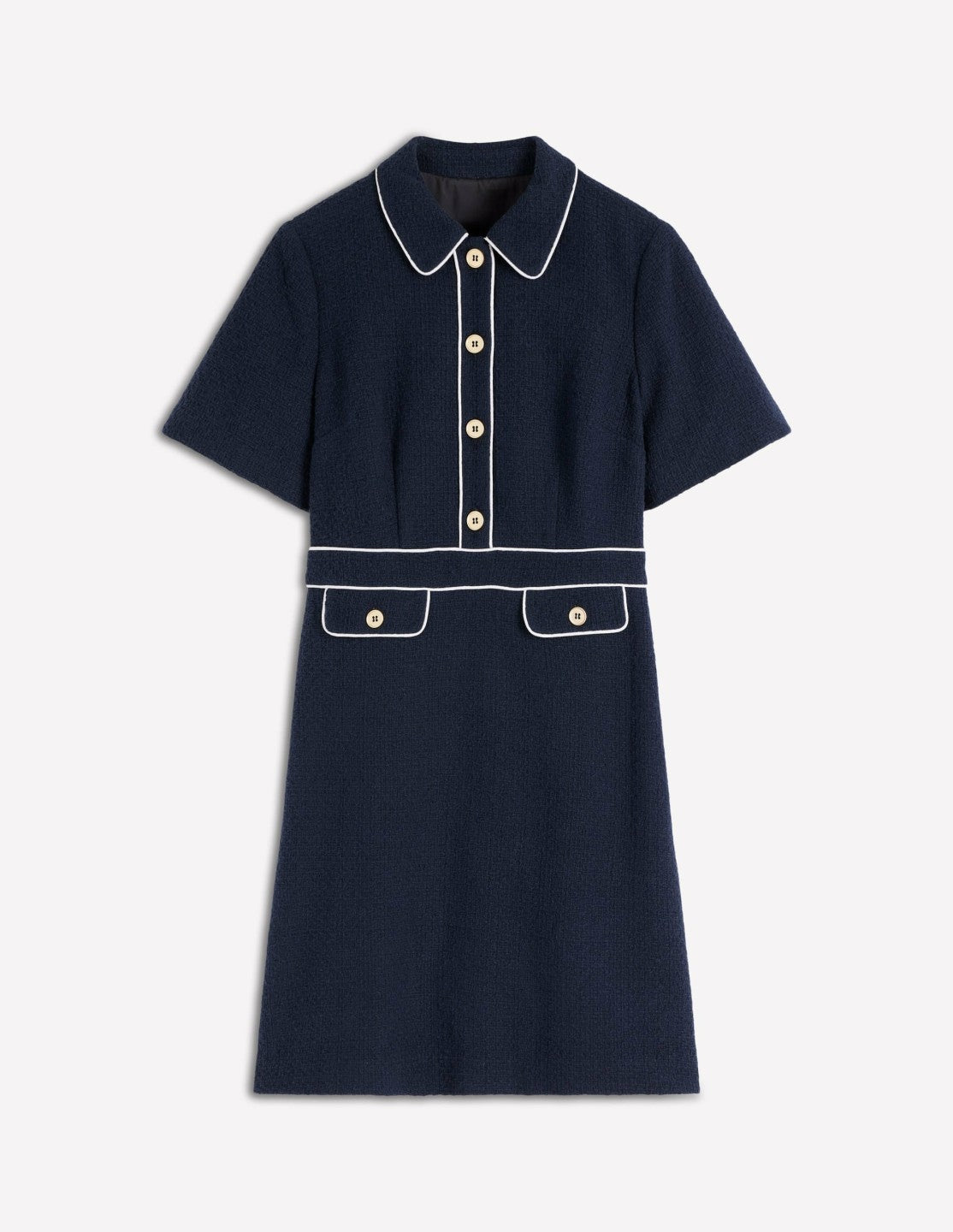 Eda Cotton Shift Dress-Navy / Boden Discount