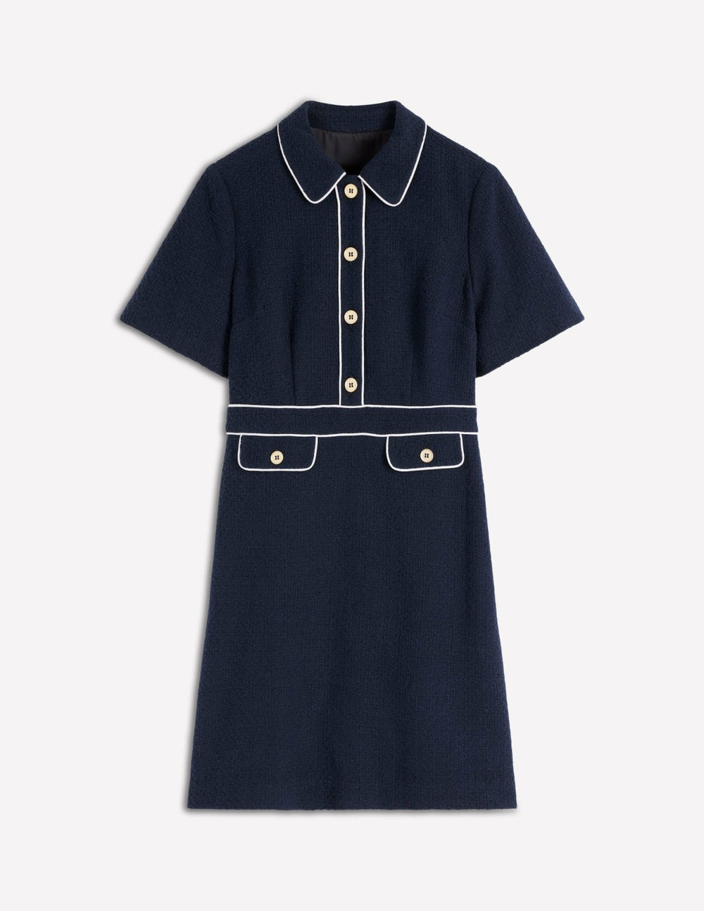 Eda Cotton Shift Dress-Navy / Boden Discount