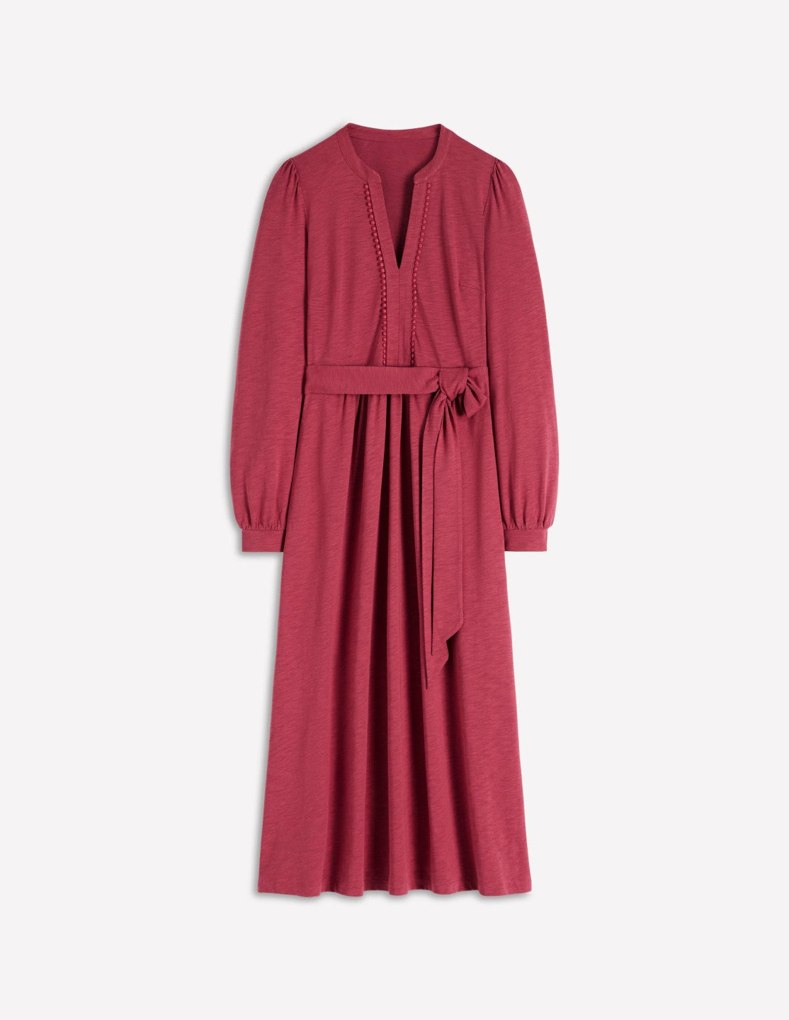 Naomi Long Sleeve Jersey Dress-Terracotta Red / Boden Sale
