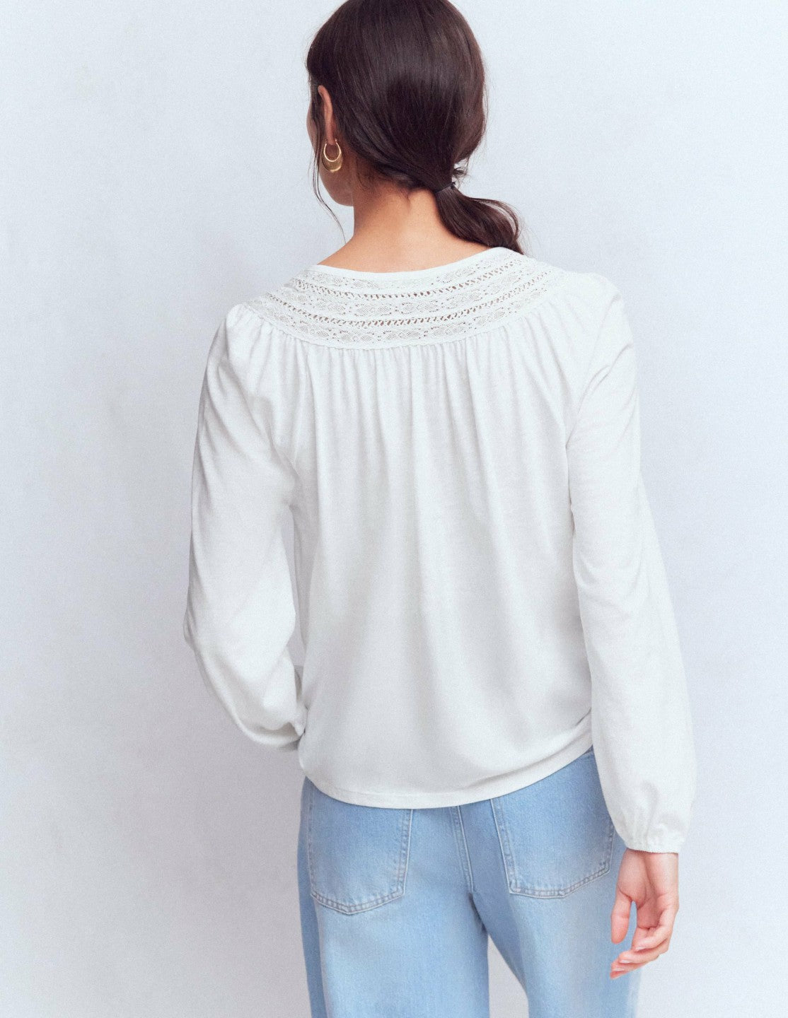 Edi Trim Detail Top-White / Boden Sale