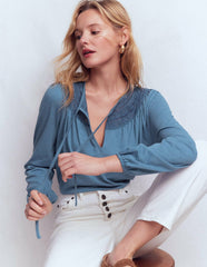 Edi Trim Detail Top-Captains Blue / Boden us