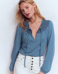 Edi Trim Detail Top-Captains Blue / Boden us
